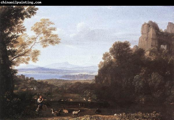 Claude Lorrain Landscape with Apollo and Mercury