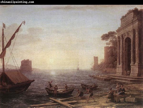 Claude Lorrain A Seaport at Sunrise