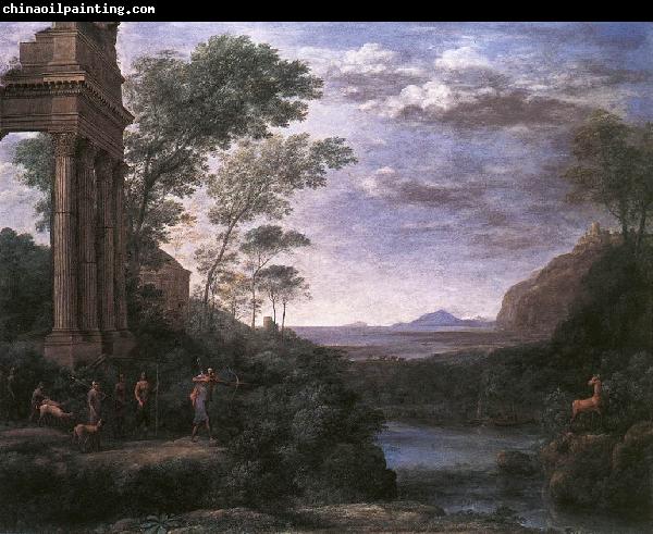 Claude Lorrain Landscape with Ascanius Shooting the Stag of Sylvia