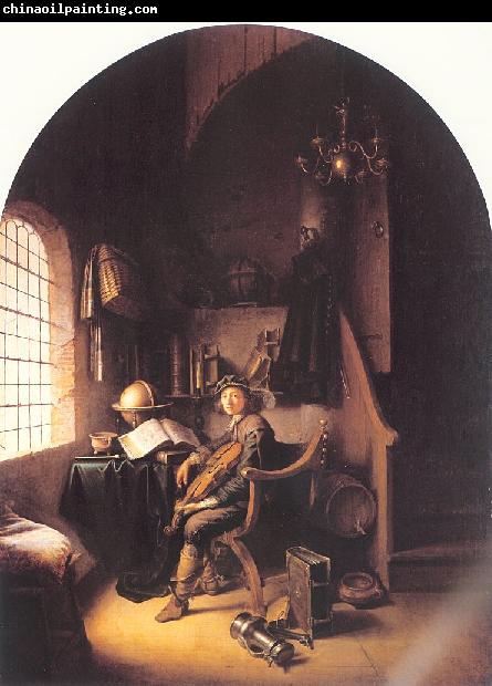 DOU, Gerrit An Interior with Young Violinist