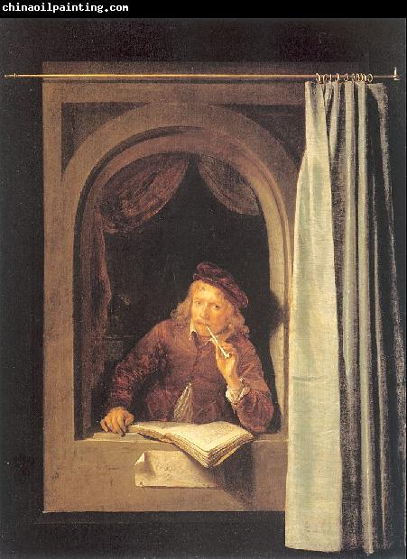 DOU, Gerrit Painter with Pipe and Book