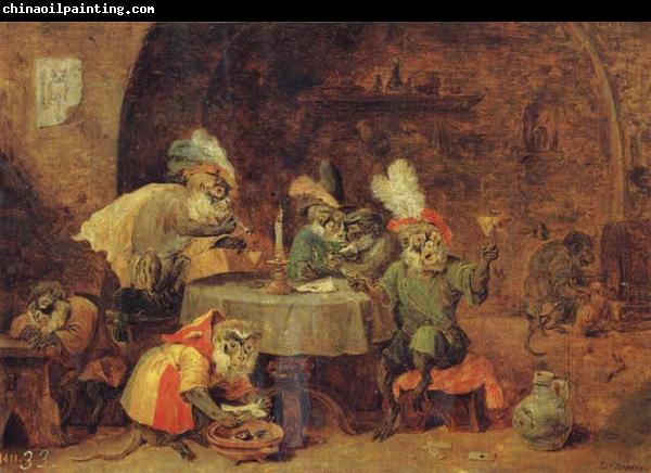 David Teniers Smokers and Drinkers