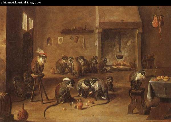 David Teniers Mokeys in a Tavern