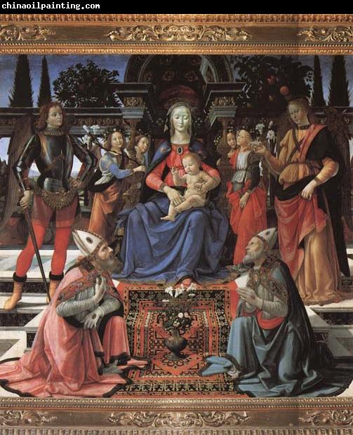 Domenicho Ghirlandaio Thronende Madonna mit den Erzengeln Michael und Raffael sowie den Bischofen Zenobius and justus