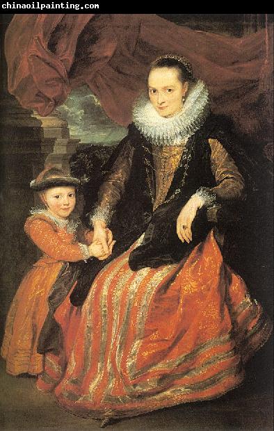 Dyck, Anthony van Susanna Fourment and her Daughter