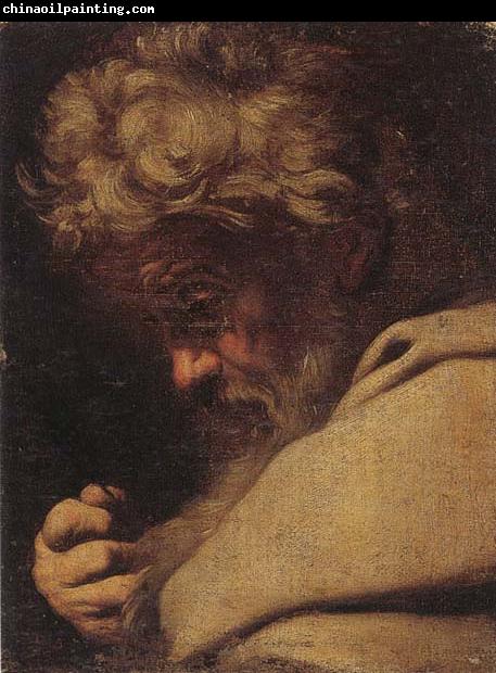 Francesco Fracanzano Study of saint bartholomew,head and shoulders