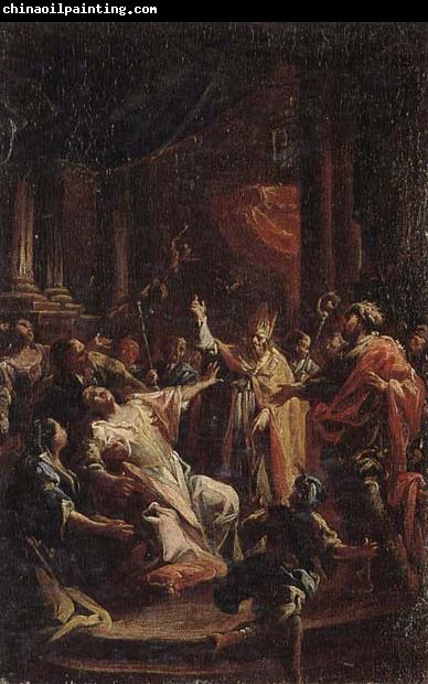 Francesco Monti Saint geminianus exorcising devils from the daughter of the emperor of constantinople