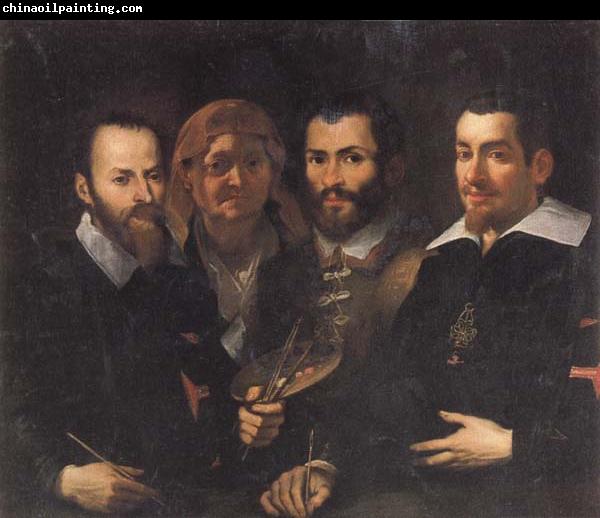 Francesco Vanni Self-Portrait with Parents and Half-brother