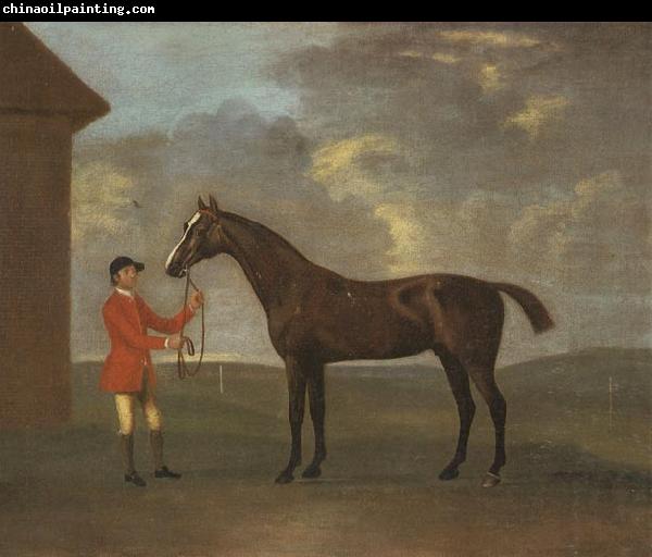 Francis Sartorius The Racehorse 'Horizon' Held by a Groom by a Building