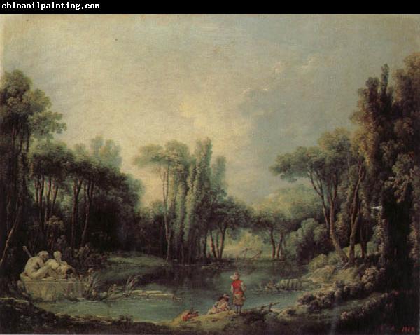 Francois Boucher Landscape with a Pond