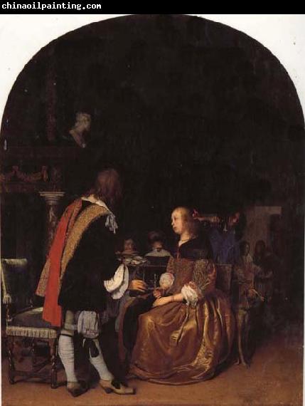 Frans van mieris the elder Refresbment with Oysters