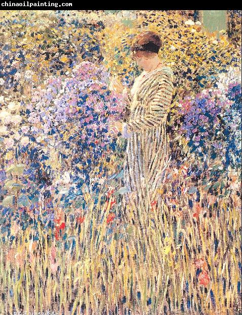 Frieseke, Frederick Carl Lady in a Garden