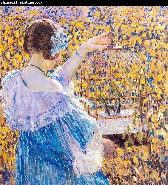 Frieseke, Frederick Carl The Birdcage