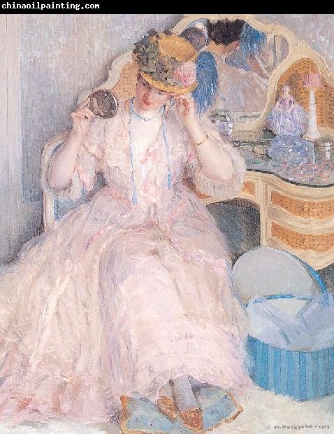 Frieseke, Frederick Carl Lady Trying On a Hat