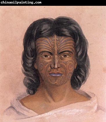 George French Angas Maori Head