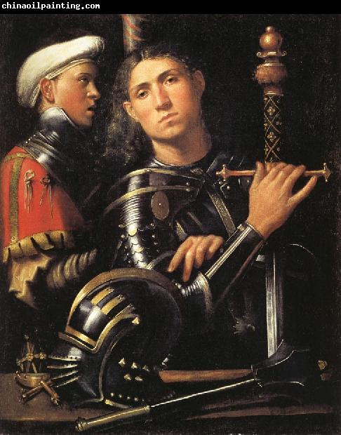 Giorgione Portrait of a Man in Armor with His Page