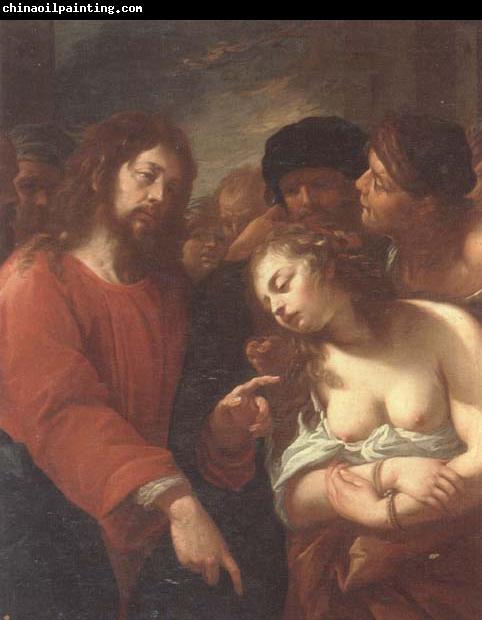 Giuseppe Nuvolone Christ and the woman taken in adultery