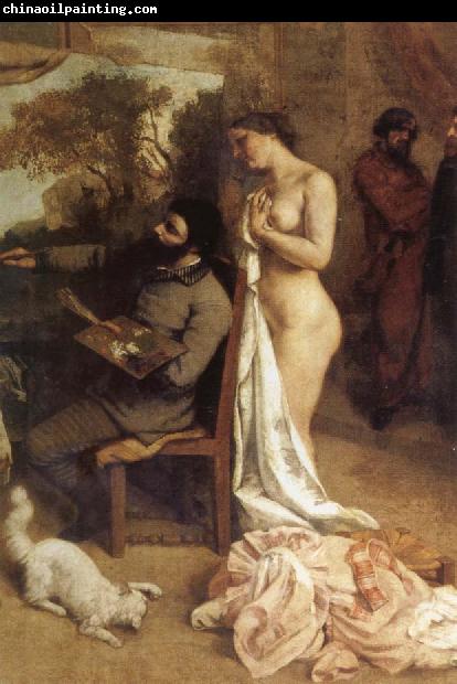 Gustave Courbet The Painters' Studio,a Real Allegory (detail)