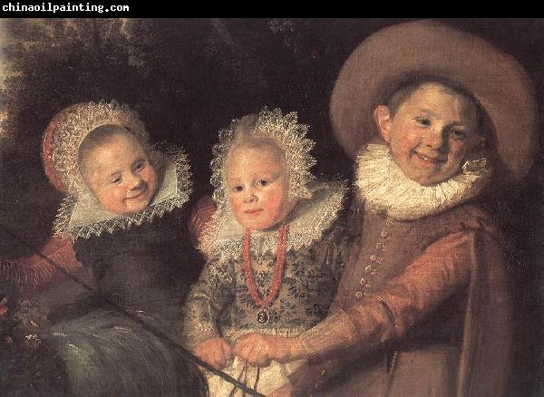 HALS, Frans Three Children with a Goat Cart (detail)