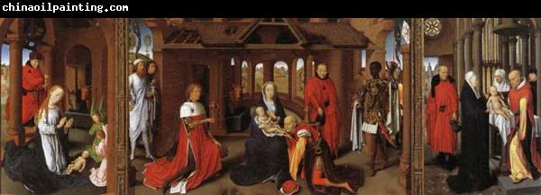 Hans Memling The Nativity,The Adoration of the Magi,The Presentation in the Temple