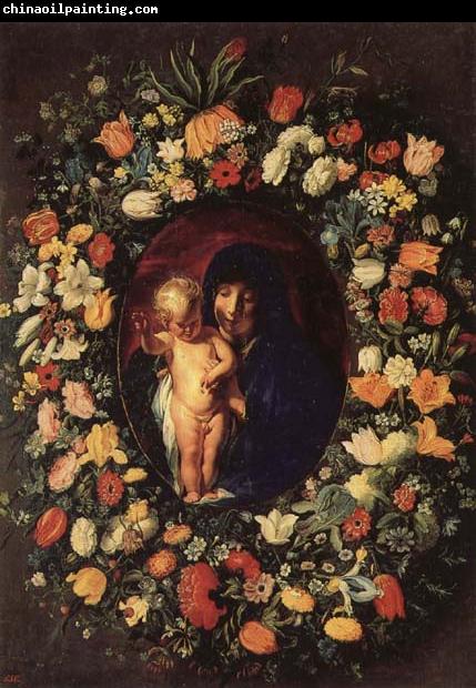 Jacob Jordaens Madonna and  Child Wreathed wih Flowers