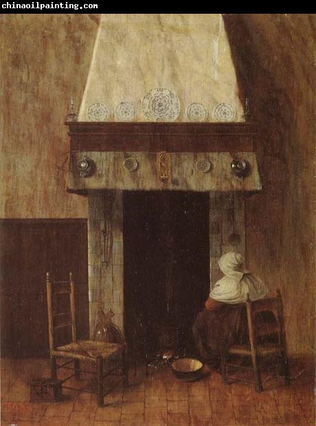 Jacobus Vrel An Old Woman at he Fireplace