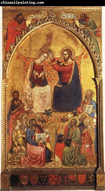 Jacopo Di Cione The Coronation of the Virgin wiht Prophets and Saints