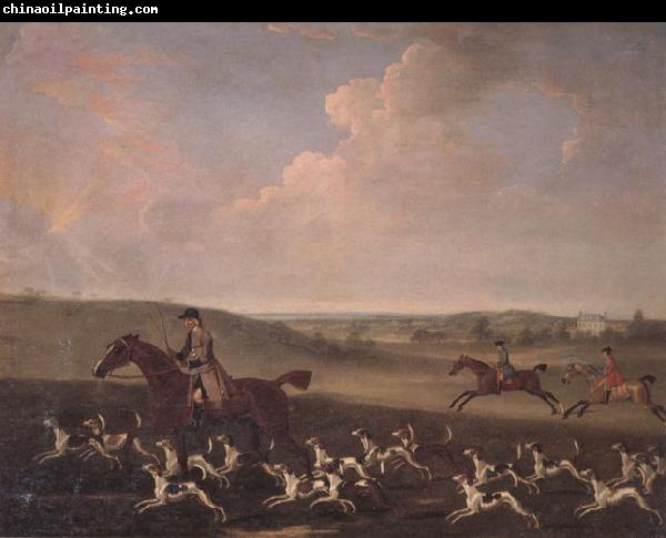 James Seymour A Huntsman and Hounds Near a Country House