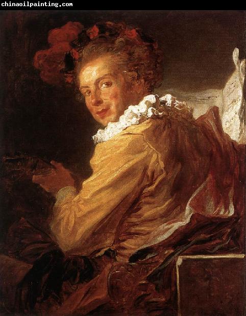 Jean Honore Fragonard Man Playing an Instrument