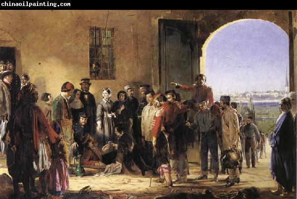 Jerry Barrett The Mission of Merey:Florence Nightingale Receiving the Wounded at Scutari