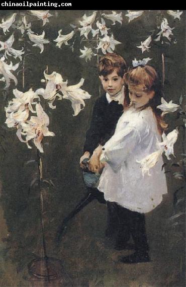 John Singer Sargent Garden Study of the Vickers Children