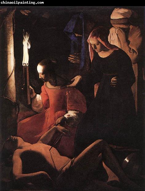 LA TOUR, Georges de St Sebastien Attended by St Irene