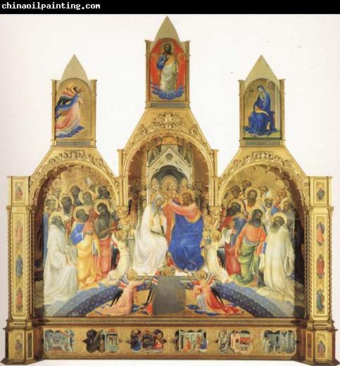 Lorenzo Monaco The Coronation of the Virgin with Saints and Angels The Annunciation and The Blessing Redeemer