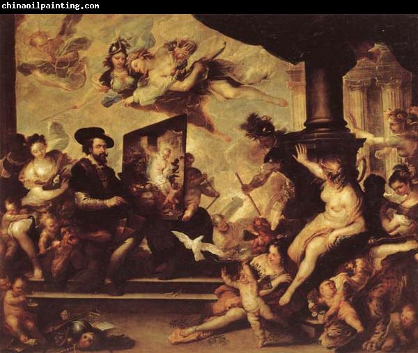 Luca Giordano Rubens Painting an Allegory of Peace