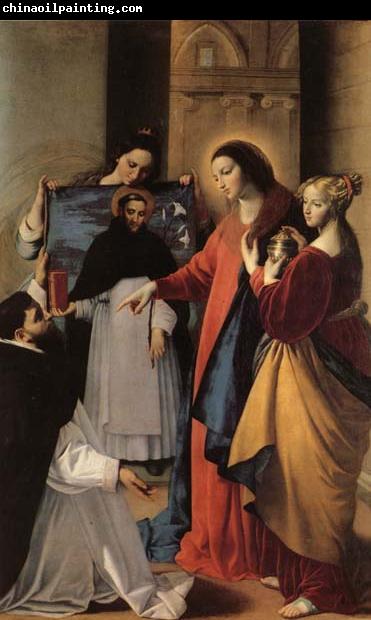 MAINO, Fray Juan Bautista The Virgin,with St.Mary Magdalen and St.Catherine,Appears to a Dominican Monk in Seriano