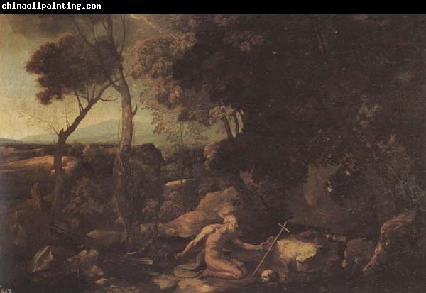 Nicolas Poussin Landscape with St.Jerome