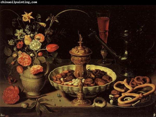 PEETERS, Clara Still life with Vase,jug,and Platter of Dried Fruit