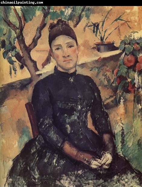 Paul Cezanne Madame Cezanne in the Conservatory