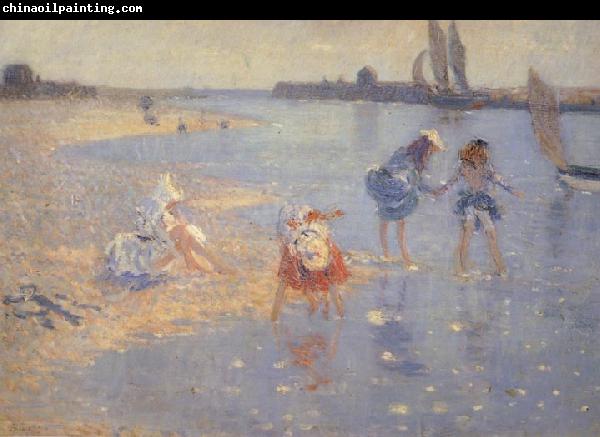 Philip Wilson Steer Children Paddling Walberswick