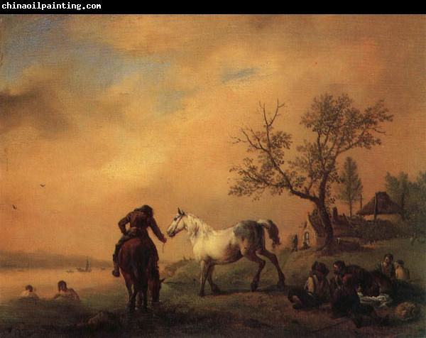 Philips Wouwerman Horses Being Watered