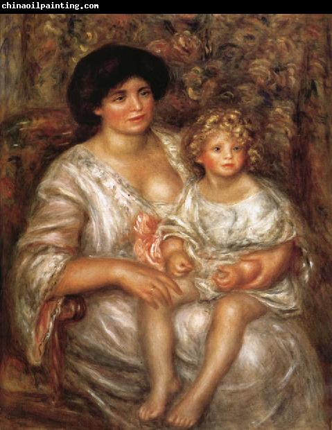 Pierre Renoir Madame Thurneysen and her Daughter