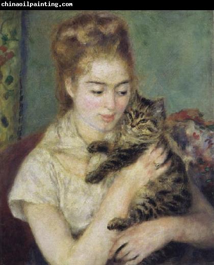 Pierre Renoir Woman with a Cat