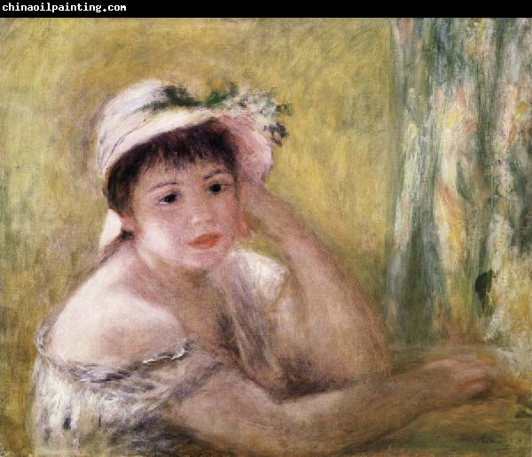 Pierre Renoir Woman with a Straw Hat