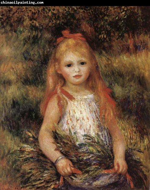 Pierre Renoir Girl with Flowers