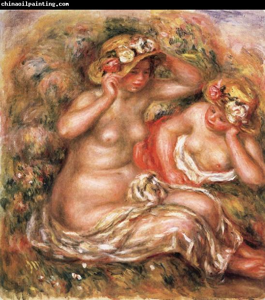 Pierre Renoir The Nudes Wearing Hats