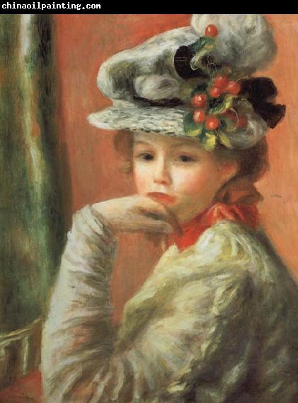 Pierre Renoir Young Girl in a White Hat