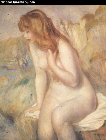 Pierre Renoir Bather on A Rock