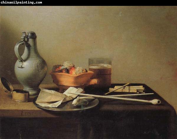 Pieter Claesz Pipes and Brazier