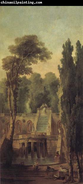 ROBERT, Hubert Landscape with Terrace and Cascade