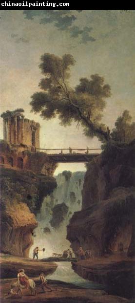 ROBERT, Hubert Landscape with Waterfall